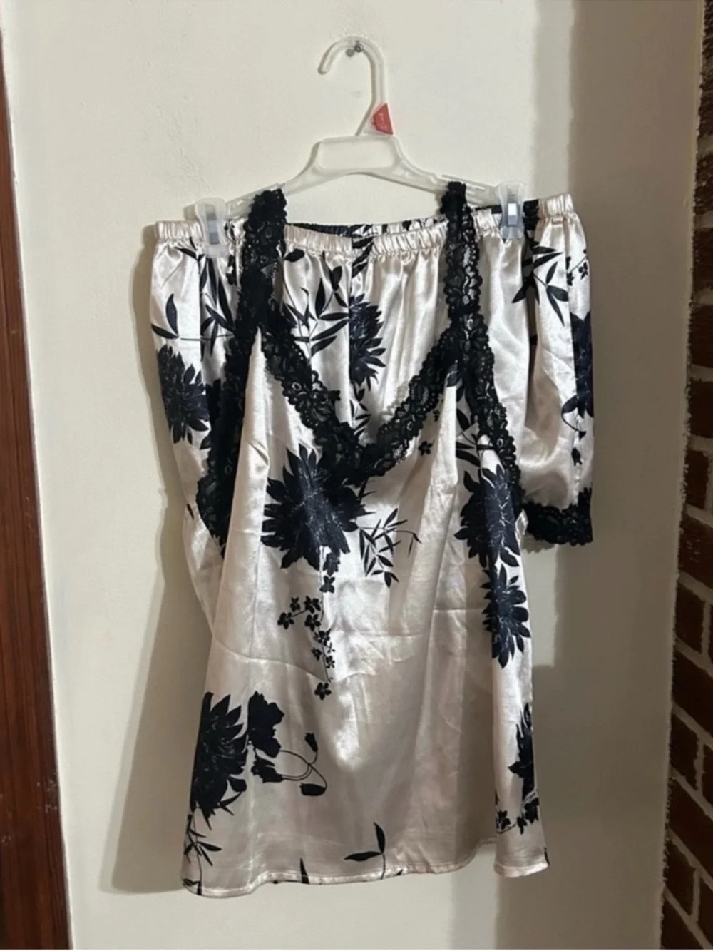 Satin Floral Size 2x Camisole with Shorts Pajama Set